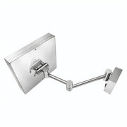 Whitehaus WHMR25-C Square Wall Mount LED 5X Magnifying Mirror - Polished Chrome
