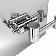 Whitehaus WHMR25-C Square Wall Mount LED 5X Magnifying Mirror - Polished Chrome