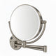 Whitehaus WHMR912-BN Round Wall Mount LED 1X/7X Dual-Sided Magnifying Mirror - Brushed Nickel