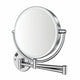 Whitehaus WHMR912-C Round Wall Mount LED 1X/7X Dual-Sided Magnifying Mirror - Polished Chrome