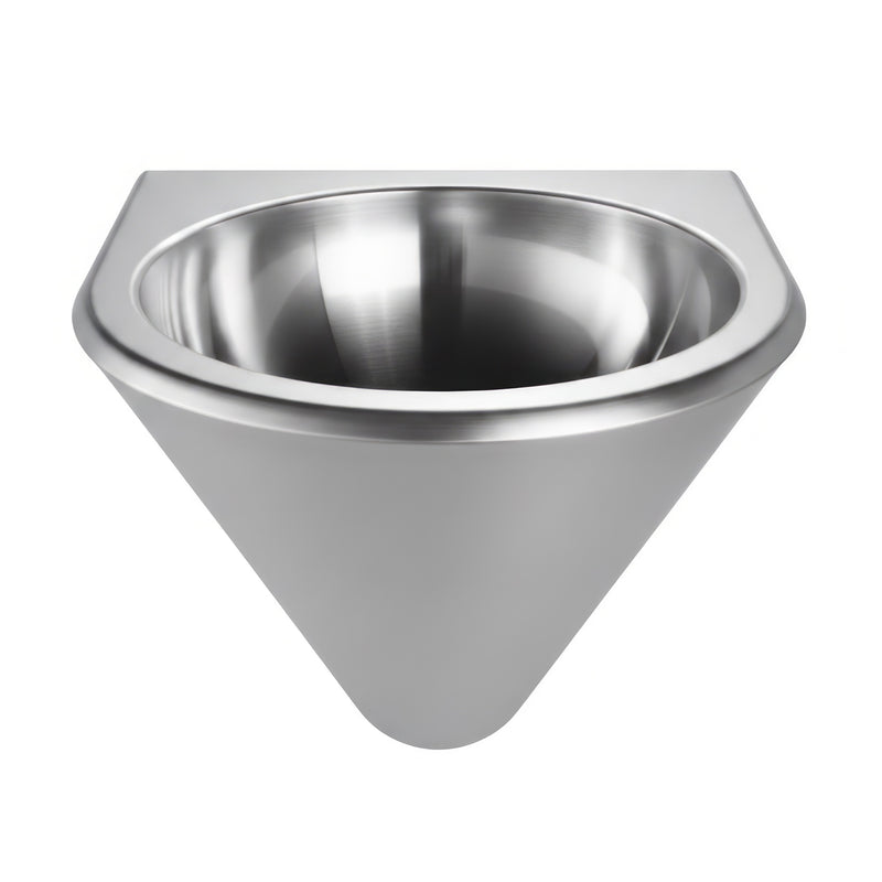 Whitehaus WHNCB1515 Noah's 14-1/2" Commercial Single Bowl 18 Gauge Wall Mount Wash Basin - Stainless Steel