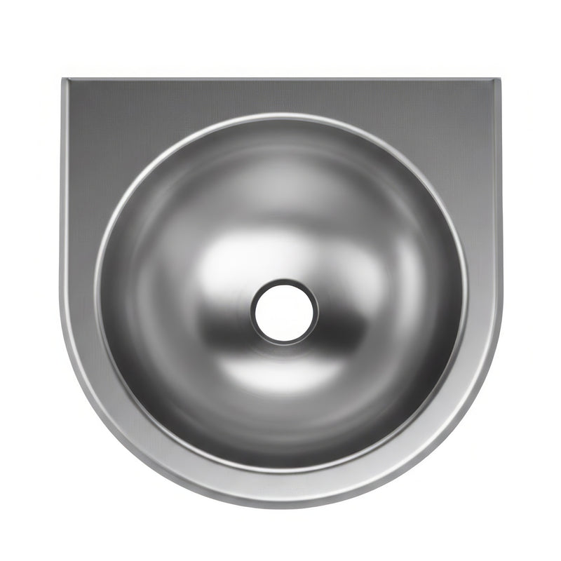 Whitehaus WHNCB1515 Noah's 14-1/2" Commercial Single Bowl 18 Gauge Wall Mount Wash Basin - Stainless Steel