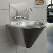 Whitehaus WHNCB1515 Noah's 14-1/2" Commercial Single Bowl 18 Gauge Wall Mount Wash Basin - Stainless Steel