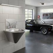 Whitehaus WHNCB1515 Noah's 14-1/2" Commercial Single Bowl 18 Gauge Wall Mount Wash Basin - Stainless Steel
