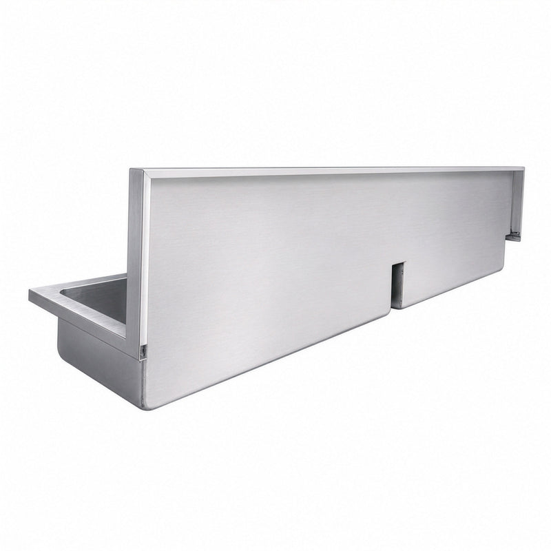 Whitehaus WHNCD72 Noah's 72" Double Bowl 18 Gauge Wall Mount Utility Sink - Brushed Stainless Steel