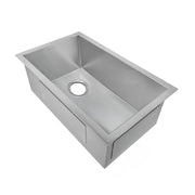 Whitehaus WHNCM1520 Noah's 15" Commercial Single Bowl 16 Gauge Undermount Kitchen Sink - Brushed Stainless Steel