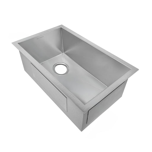 Whitehaus WHNCM1520 Noah's 15" Commercial Single Bowl 16 Gauge Undermount Kitchen Sink - Brushed Stainless Steel