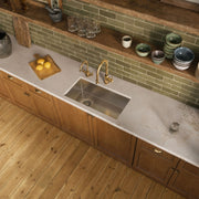 Whitehaus WHNCM1520 Noah's 15" Commercial Single Bowl 16 Gauge Undermount Kitchen Sink - Brushed Stainless Steel