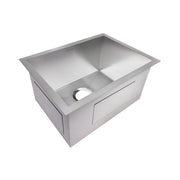 Whitehaus WHNCM2015 Noah's 20" Commercial Single Bowl 16 Gauge Undermount Kitchen Sink - Brushed Stainless Steel