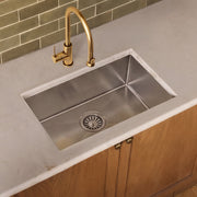 Whitehaus WHNCM2015 Noah's 20" Commercial Single Bowl 16 Gauge Undermount Kitchen Sink - Brushed Stainless Steel
