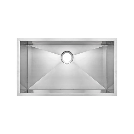Whitehaus WHNCM3219 Noah's 32" Commercial Single Bowl 16 Gauge Undermount Kitchen Sink - Brushed Stainless Steel