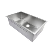 Whitehaus WHNCM3219 Noah's 32" Commercial Single Bowl 16 Gauge Undermount Kitchen Sink - Brushed Stainless Steel