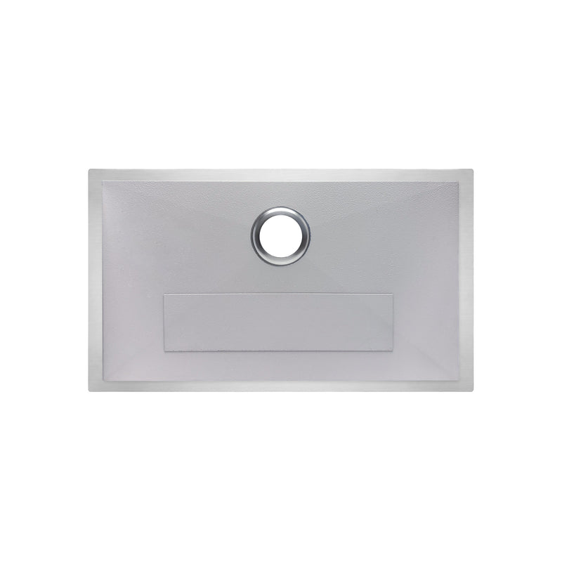 Whitehaus WHNCM3219 Noah's 32" Commercial Single Bowl 16 Gauge Undermount Kitchen Sink - Brushed Stainless Steel