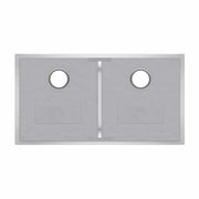 Whitehaus WHNCM3720EQ Noah's 37" Commercial Double Bowl 16 Gauge Undermount Kitchen Sink - Brushed Stainless Steel