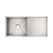 Whitehaus WHNCM4019 Noah's 39-1/2" Reversible Commercial Single Bowl 16 Gauge Undermount Kitchen Sink - Brushed Stainless Steel