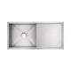 Whitehaus WHNCM4019 Noah's 39-1/2" Reversible Commercial Single Bowl 16 Gauge Undermount Kitchen Sink - Brushed Stainless Steel