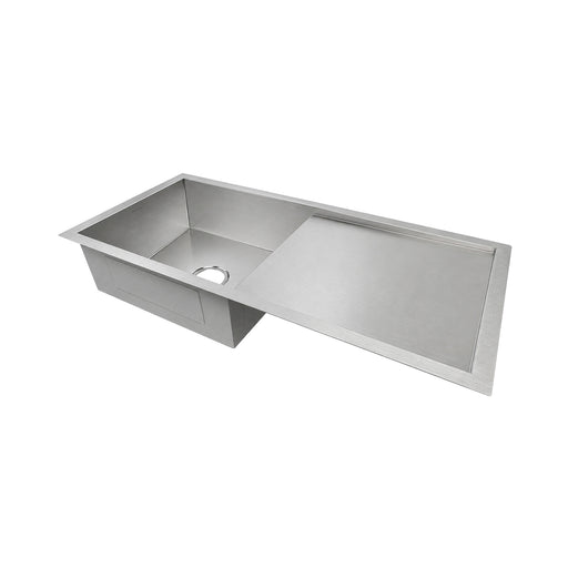 Whitehaus WHNCM4019 Noah's 39-1/2" Reversible Commercial Single Bowl 16 Gauge Undermount Kitchen Sink - Brushed Stainless Steel