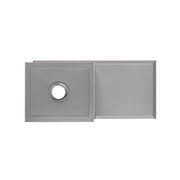 Whitehaus WHNCM4019 Noah's 39-1/2" Reversible Commercial Single Bowl 16 Gauge Undermount Kitchen Sink - Brushed Stainless Steel