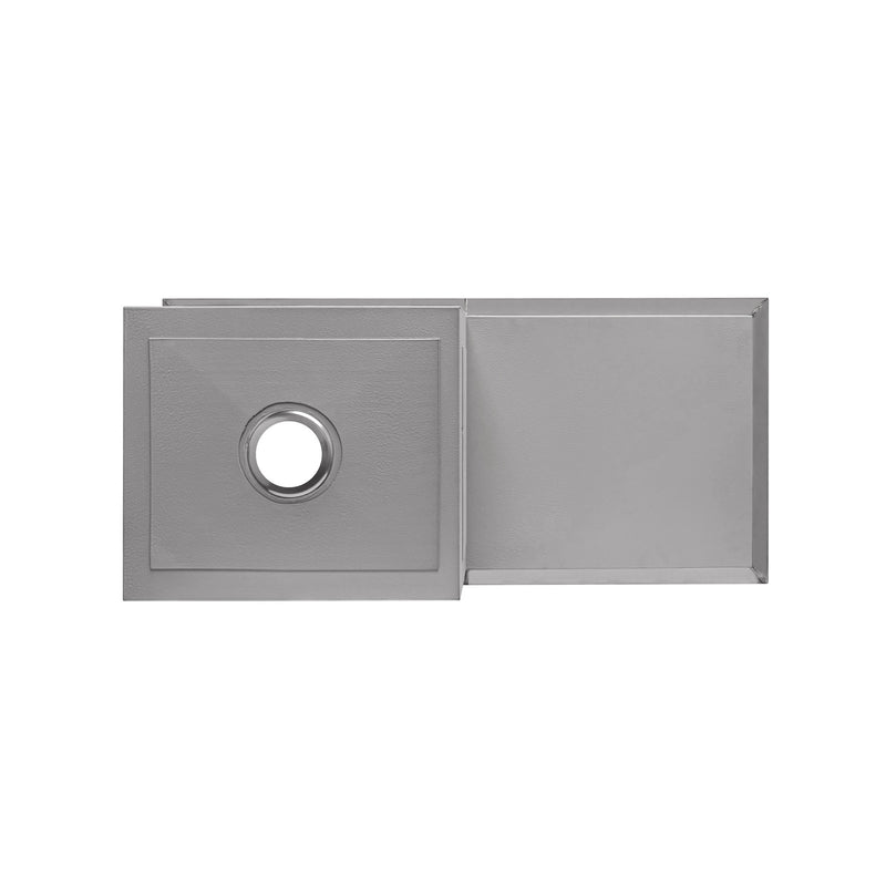 Whitehaus WHNCM4019 Noah's 39-1/2" Reversible Commercial Single Bowl 16 Gauge Undermount Kitchen Sink - Brushed Stainless Steel