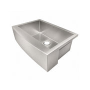 Whitehaus WHNCMAP3021 Noah's 30" Commercial Single Bowl 16 Gauge Arched Front Apron Kitchen Sink - Brushed Stainless Steel