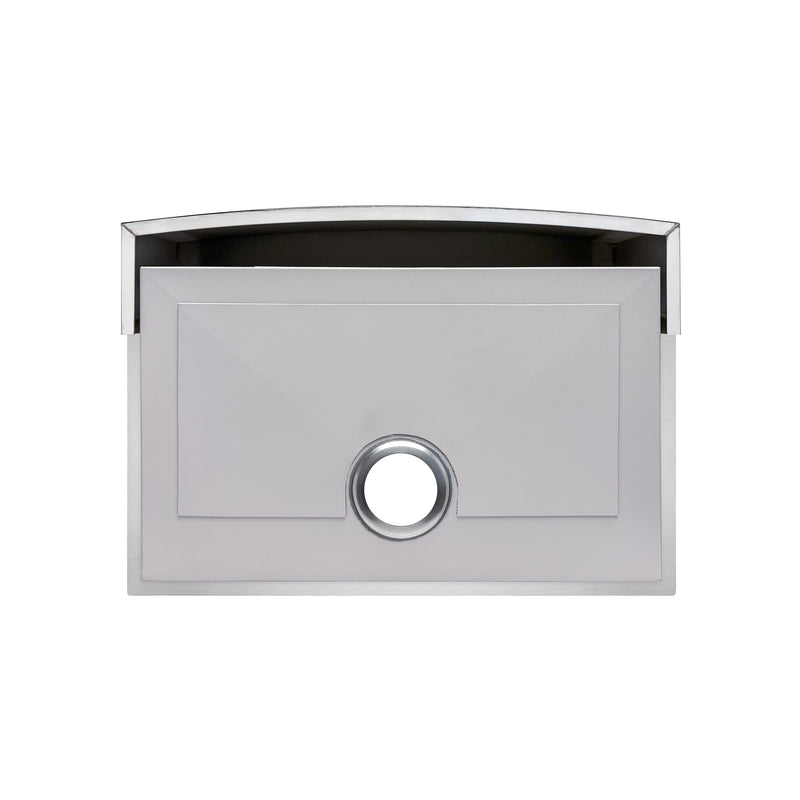 Whitehaus WHNCMAP3021 Noah's 30" Commercial Single Bowl 16 Gauge Arched Front Apron Kitchen Sink - Brushed Stainless Steel