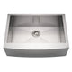 Whitehaus WHNCMAP3021 Noah's 30" Commercial Single Bowl 16 Gauge Arched Front Apron Kitchen Sink - Brushed Stainless Steel