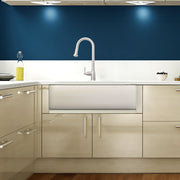 Whitehaus WHNCMAP3321 Noah's 33" Commercial Single Bowl 16 Gauge Front Apron Kitchen Sink - Brushed Stainless Steel