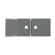 Whitehaus WHNCMD5221 Noah's 51-1/2" Reversible Commercial Double Bowl 16 Gauge Undermount Kitchen Sink - Brushed Stainless Steel