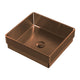 Whitehaus WHNPL1577-CO Noah Plus 15-3/4" Square 18 Gauge Semi-Recessed Bathroom Sink Set - Copper