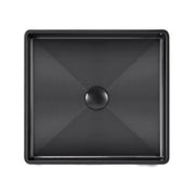 Whitehaus WHNPL1577-MBLK Noah Plus 15-3/4" Square 18 Gauge Semi-Recessed Bathroom Sink Set - Matte Black