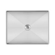 Whitehaus WHNPL1578-BSS Noah Plus 20-1/2" Rectangular 18 Gauge Above Mount Bathroom Sink Set - Brushed Stainless Steel