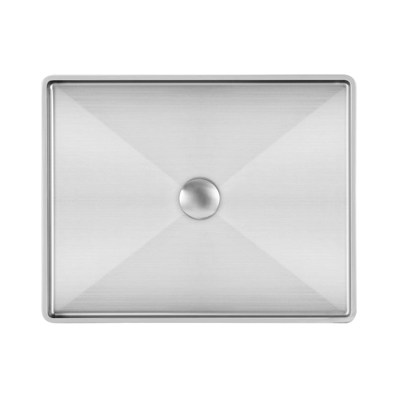 Whitehaus WHNPL1578-BSS Noah Plus 20-1/2" Rectangular 18 Gauge Above Mount Bathroom Sink Set - Brushed Stainless Steel