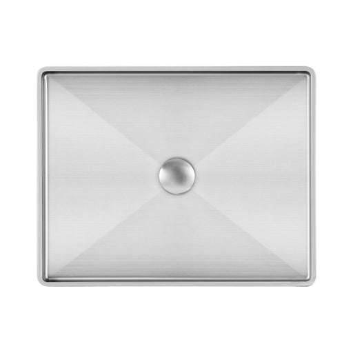 Whitehaus WHNPL1578-BSS Noah Plus 20-1/2" Rectangular 18 Gauge Above Mount Bathroom Sink Set - Brushed Stainless Steel