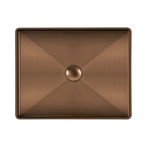 Whitehaus WHNPL1578-CO Noah Plus 20-1/2" Rectangular 18 Gauge Above Mount Bathroom Sink Set - Copper