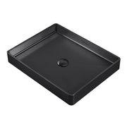 Whitehaus WHNPL1578-MBLK Noah Plus 20-1/2" Rectangular 18 Gauge Above Mount Bathroom Sink Set - Matte Black