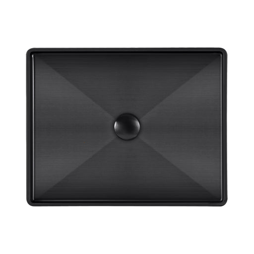 Whitehaus WHNPL1578-MBLK Noah Plus 20-1/2" Rectangular 18 Gauge Above Mount Bathroom Sink Set - Matte Black