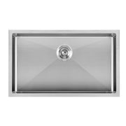 Whitehaus WHNPL2718-BSS Noah Plus 27" Single Bowl 16 Gauge Dual-Mount Kitchen Sink Set - Brushed Stainless Steel