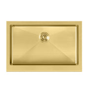 Whitehaus WHNPL3020-B Noah Plus 30" Single Bowl 16 Gauge Undermount Front Apron Kitchen Sink Set - Brass