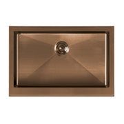 Whitehaus WHNPL3020-CO Noah Plus 30" Single Bowl 16 Gauge Undermount Front Apron Kitchen Sink Set - Copper