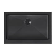 Whitehaus WHNPL3020-MBLK Noah Plus 30" Single Bowl 16 Gauge Undermount Front Apron Kitchen Sink Set - Matte Black