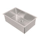 Whitehaus WHNPL3318-BSS Noah Plus 33" Single Bowl 16 Gauge Dual-Mount Kitchen Sink Set - Brushed Stainless Steel