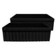 Whitehaus WHQ330-BLACK Quatro Alcove 30" Reversible Fireclay Front Apron Kitchen Sink - Black