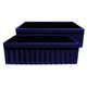 Whitehaus WHQ330-BLUE Quatro Alcove 30" Reversible Fireclay Front Apron Kitchen Sink - Sapphire Blue