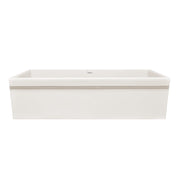 Whitehaus WHQ536-BISCUIT Quatro Alcove 36" Reversible Fireclay Front Apron Kitchen Sink - Biscuit