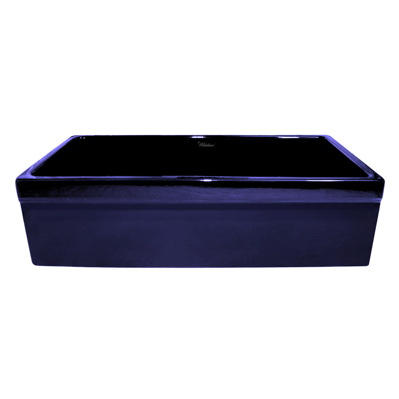 Whitehaus WHQ536-BLUE Quatro Alcove 36" Reversible Fireclay Front Apron Kitchen Sink - Sapphire Blue