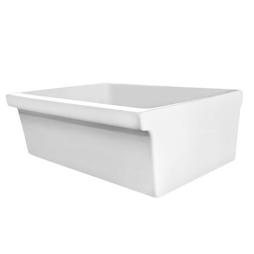 Whitehaus WHQ536-WHITE Quatro Alcove 36" Reversible Fireclay Front Apron Kitchen Sink - White