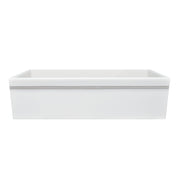 Whitehaus WHQ536-WHITE Quatro Alcove 36" Reversible Fireclay Front Apron Kitchen Sink - White