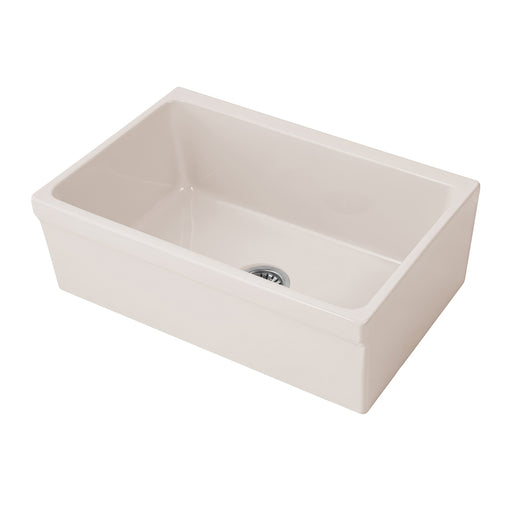 Whitehaus WHQ5530-BISCUIT Glencove 30" Reversible Fireclay Front Apron Kitchen Sink - Biscuit