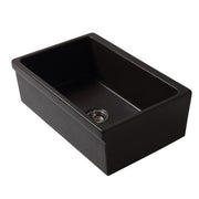 Whitehaus WHQ5530-BLACK Glencove 30" Reversible Fireclay Front Apron Kitchen Sink - Black
