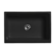 Whitehaus WHQ5530-BLACK Glencove 30" Reversible Fireclay Front Apron Kitchen Sink - Black